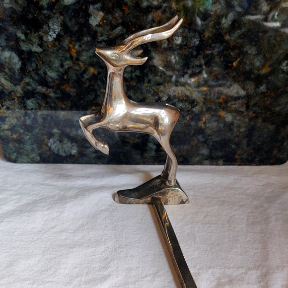 Vintage 3-D Leaping Reindeer Stocking Holder